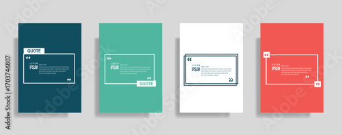 Minimalist Quote Template Set with Modern Typography on Colorful Backgrounds