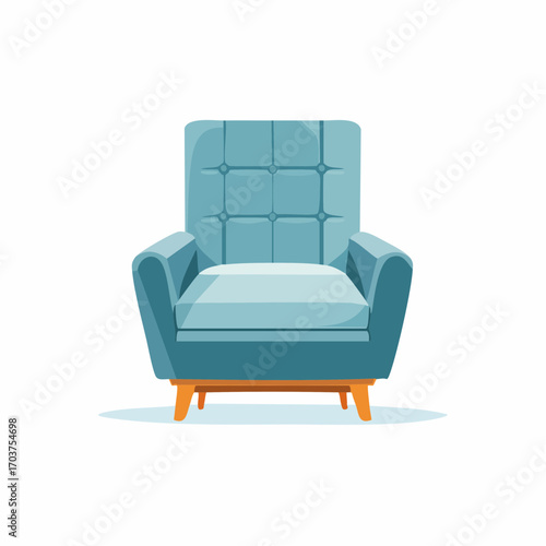 Eleganter Einzelsessel mit hoher Lehne