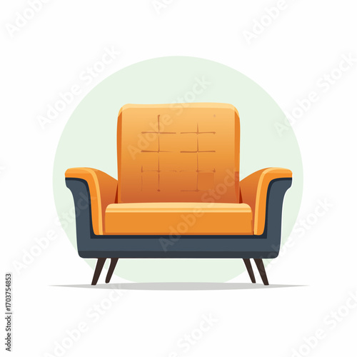 Eleganter Einzelsessel mit hoher Lehne, weicher Polsterung