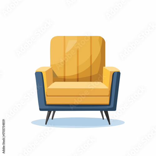 Eleganter Einzelsessel mit hoher Lehne, weicher Polsterung