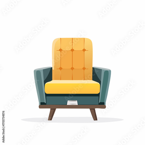 Eleganter Einzelsessel mit hoher Lehne, weicher Polsterung
