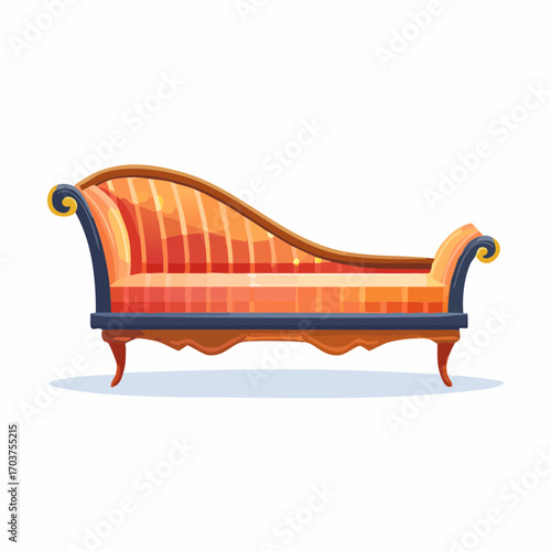 Elegante Recamiere mit geschwungener Form