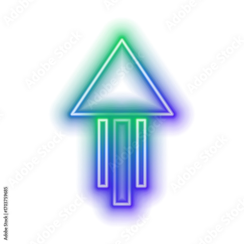 Bright red color neon arrows sign.  Right direction arrow on black background. Flashing direction indicators. Illustration by Victor.