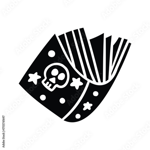Hand drawn halloween spooky magic book element solid style vector illustration