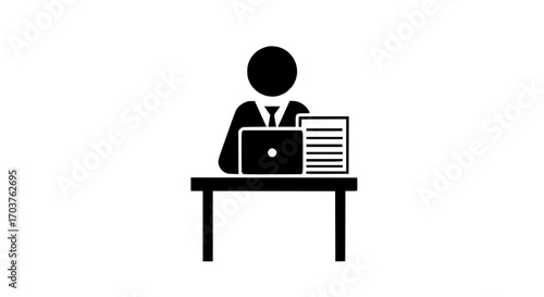 Customer support help information desk black white icon