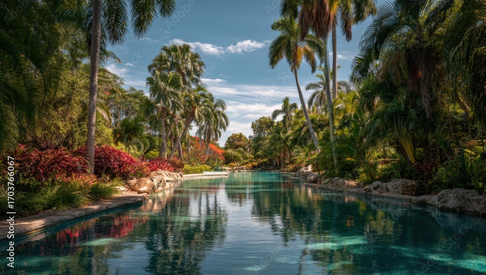 Obraz premium Tropical pool scene