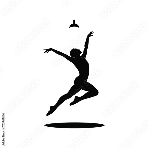 Dancer Silhouette Illustration Performing Art Movement Body Expression Artistic Pose