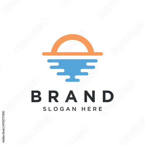 Modern clean and minimal Travel agency logo design for Travel, Island, Ocean, Journey or Travel group agency