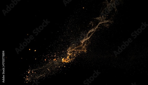 Abstract golden explosion