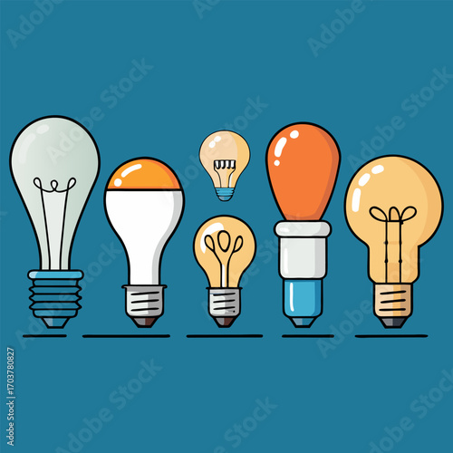 Light bulb, idea, lights, household royalty free vector