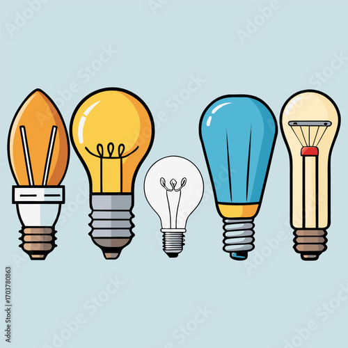Light bulb, idea, lights, household royalty free vector