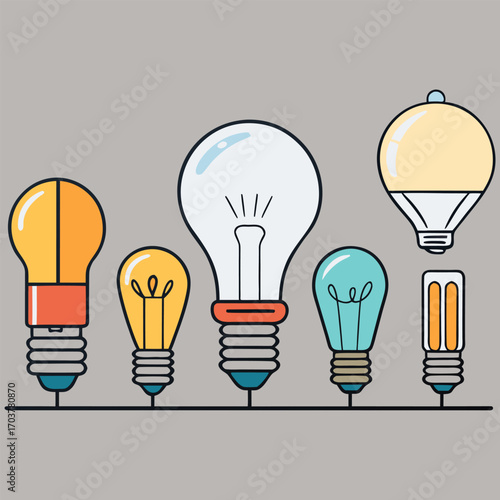 Light bulb, idea, lights, household royalty free vector