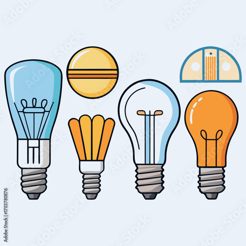 Light bulb, idea, lights, household royalty free vector