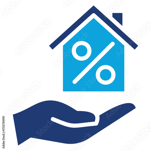 Affordable Housing  Mixed color icon	