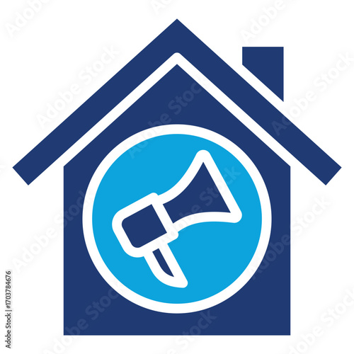 Real Estate Marketing  Mixed color icon