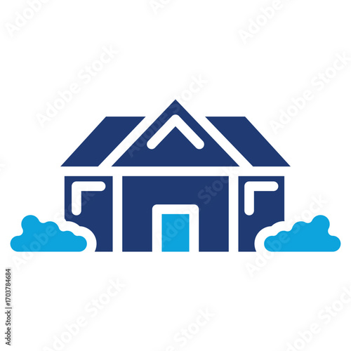 Suburban Real Estate Mixed color icon