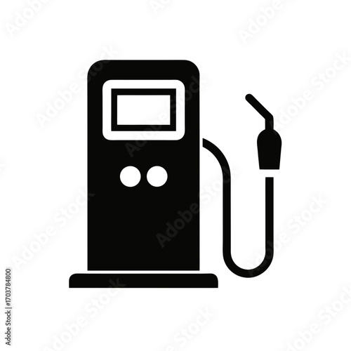 Illustration of an isolated gas station on transparent background