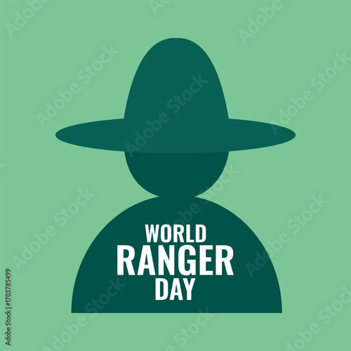 World ranger day silhouette celebrating conservation heroes