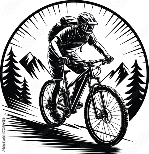 Mountain Biking Adventure in Alpine Landscape