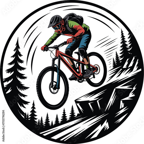 Mountain Biking Adventure in Alpine Landscape
