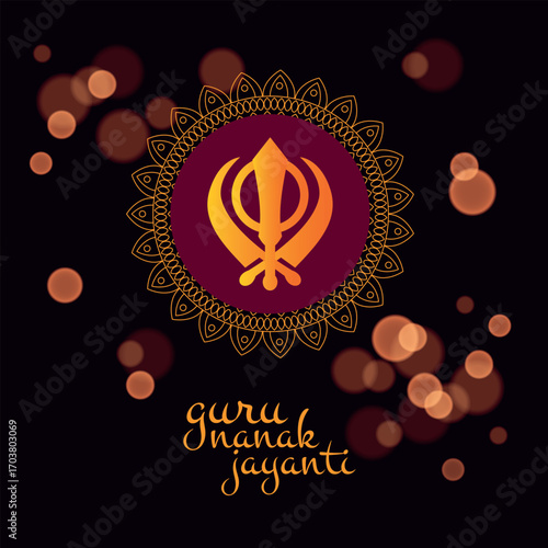 Guru nanak Jayanti banner. Vector illustration