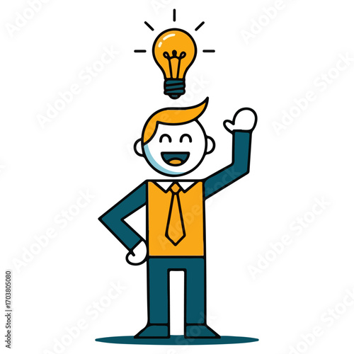Businessman Having a Great Idea.
