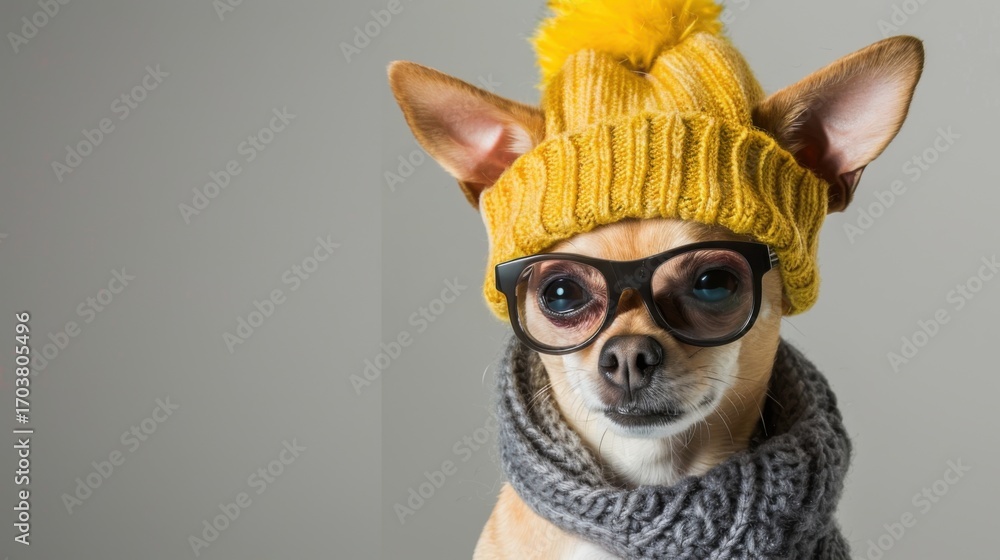 Adorable Small Chihuahuas: Cute Puppies in Santa Hats for Christmas – Isolated Studio Portraits Adorable Small Chihuahuas: Cute Puppies in Santa Hats for Christmas – Isolated Studio Portraits