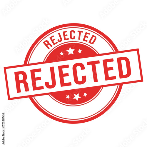 Rejected Stamp - A Symbol of Disapproval and Denial.