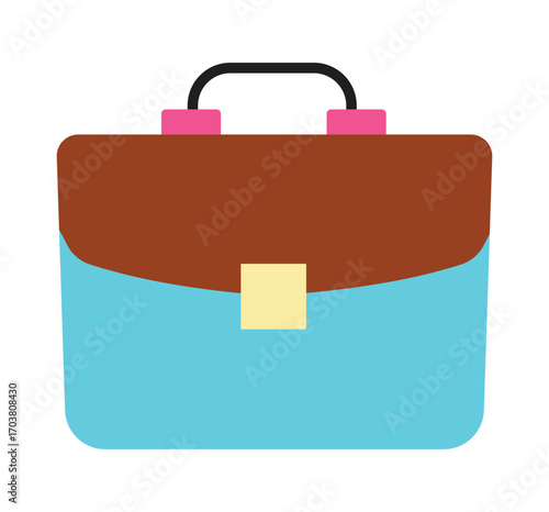 Stylized briefcase illustration, a symbol of work, office, and professional life.