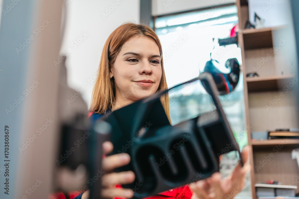Fototapeta premium Product Design Engineers and Industrial Designer Working on 3D Printing Project