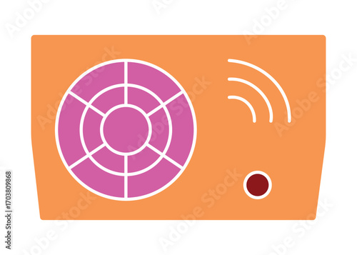Stylized icon symbolizing audio broadcast, music, and wireless communication.