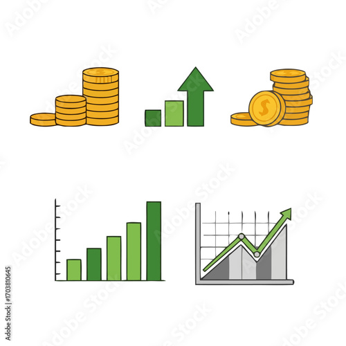 Financial growth and investment charts