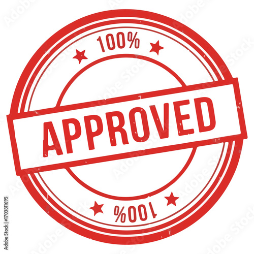 Red Approved Stamp with 100 Guarantee.