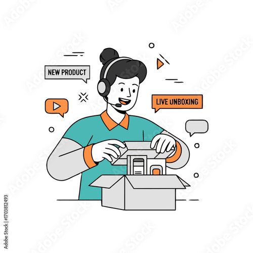 Person doing a live unboxing a new product