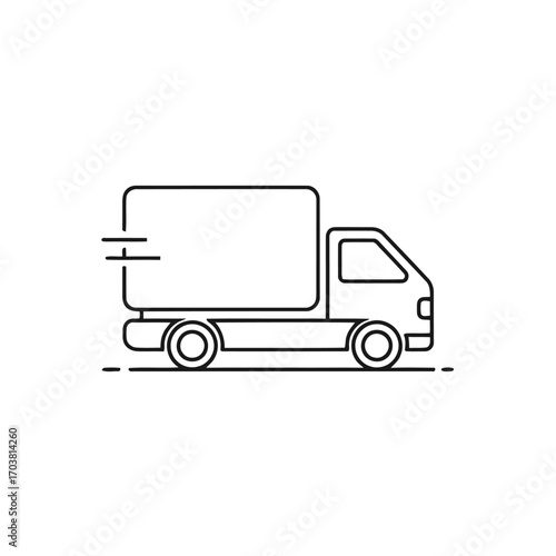 Line icon a delivery truck