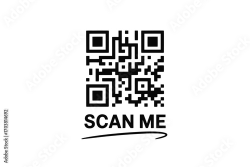 Scan me qr code with underline
