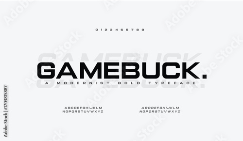 Modern Bold Font. Sans Serif Font. Regular Italic Uppercase Lowercase Typography urban style alphabet fonts for fashion, sport, technology, digital, movie, logo design, vector illustration


