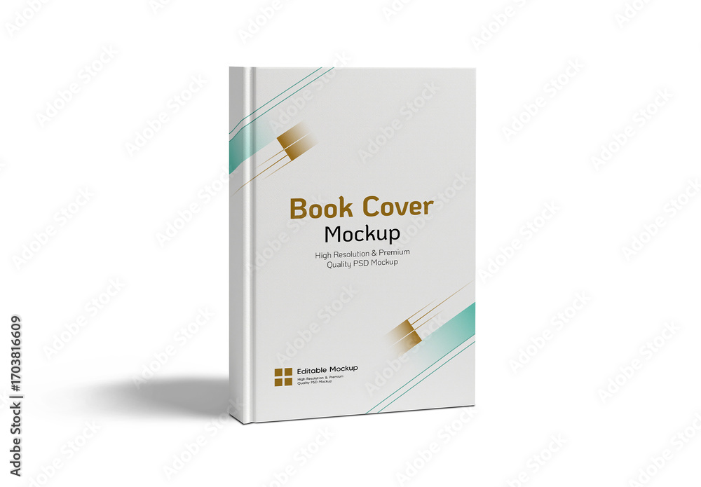 Standing Hard Book Cover Mockup Template Stock Template | Adobe Stock
