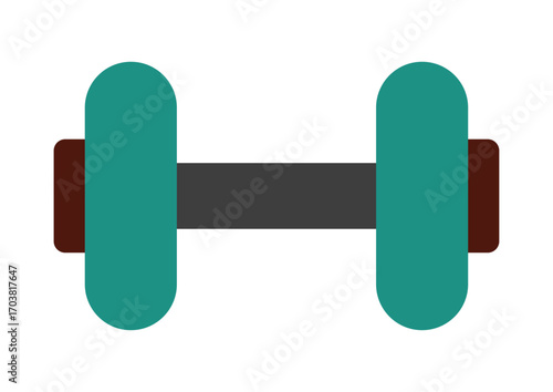 Modern illustration of weightlifting equipment, a symbol of strength training and exercise.