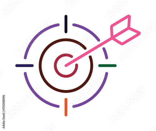Abstract symbol for business goals, strategy, and achievement.