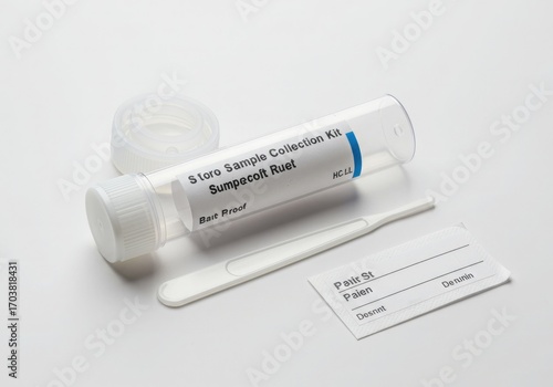 a stool sample collection kit sterile tube spatula