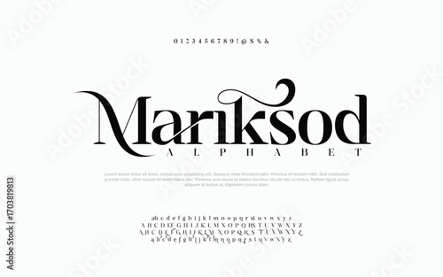 Abstract Fashion logo alphabet. Minimal modern urban fonts for logo, brand etc. Typography typeface uppercase lowercase and number. vector illustration

