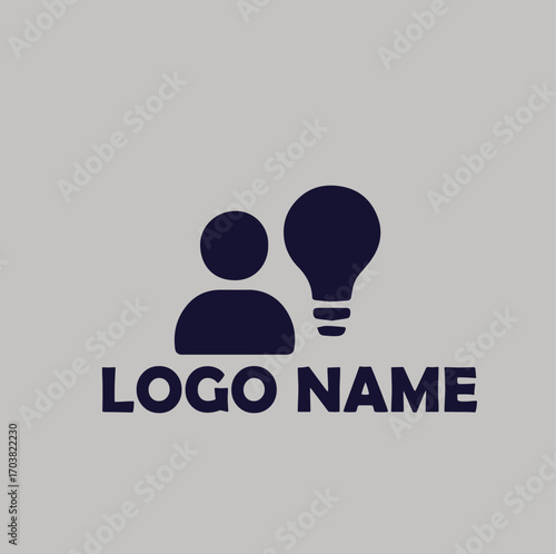 Online learning course company logo simple flat vector illustration Icon