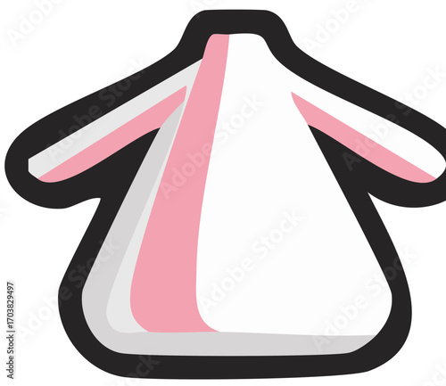 Simple Outline Baby Bodysuit Clothing Garment for Newborn Icon Element