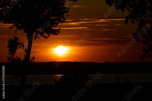 Sunset on the Mississippi River