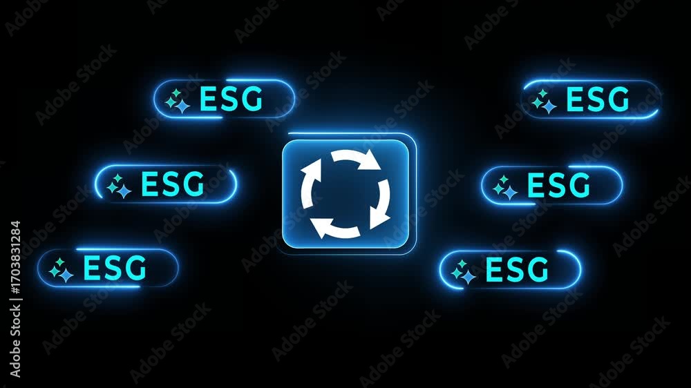 ESG strategy and sustainable business development concept on the ...