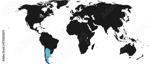 Argentina Vector Map Outline SVG
