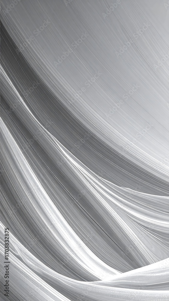 Obraz premium Abstract grayscale flowing fabric