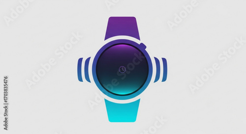 Sleek modern smartwatch design with vibrant gradient colors, symbolizing innovation, technology, and timekeeping excellence for forward-thinking brands and digital projects.