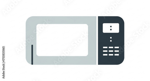 Sleek modern microwave oven illustration perfect for kitchen appliance concepts technology and culinary themes